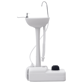 Hand-Wash Camping Sink 20", 4.5 Gals. with Towel Holder and Soap Dispenser, Wheels, Portable. No Wastewater Tank. Hand-Wash Camping Sink 20", 4.5 Gals. with Towel Holder and Soap Dispenser, Wheels, Portable. No Wastewater Tank.